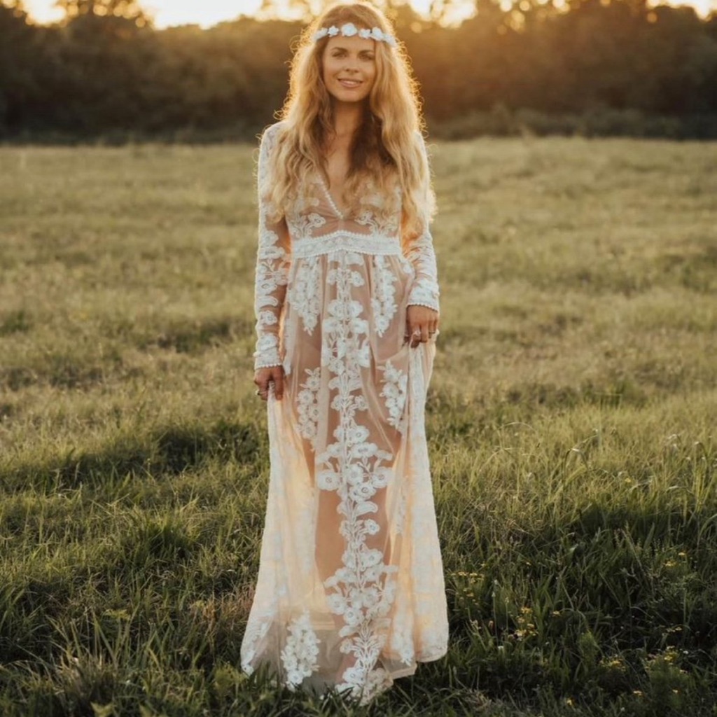 For Love & Lemons Temecula Maxi Dress Small Cottagecore Romantic Fairy Feminine